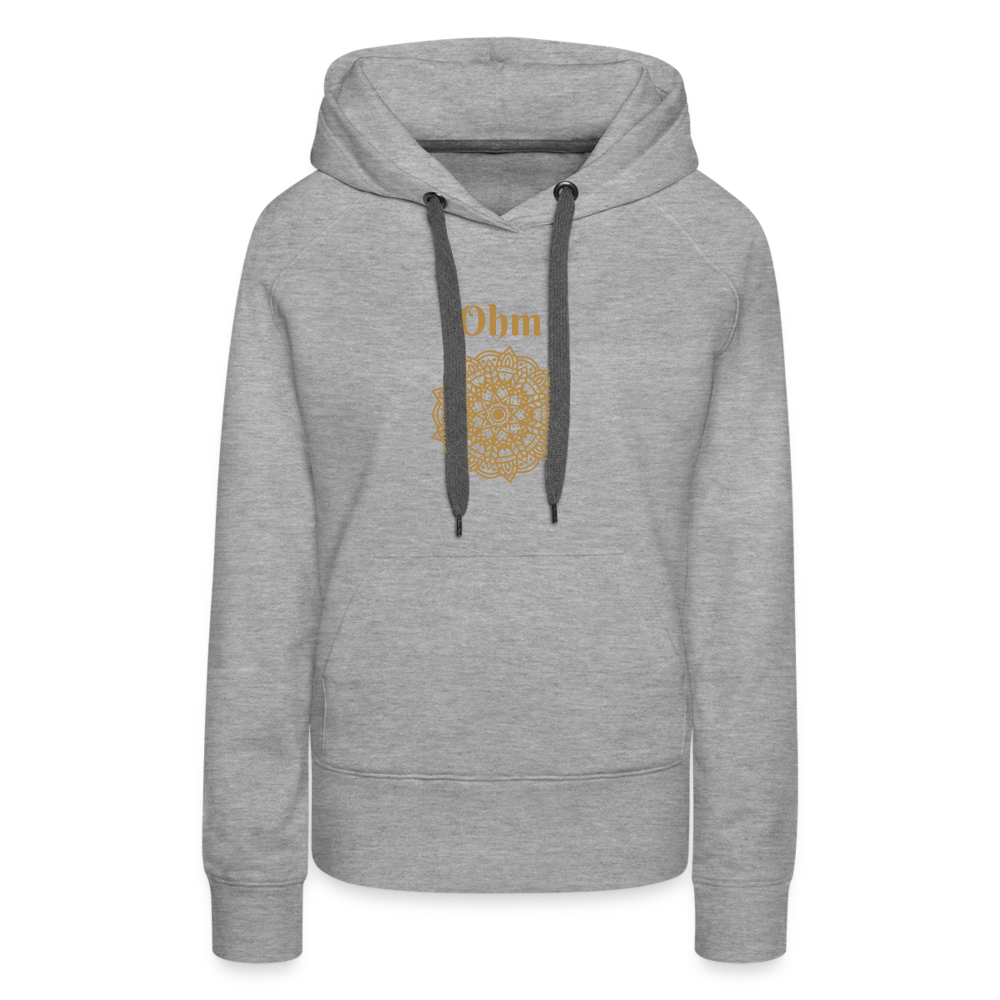 Frauen Premium Hoodie - Ohm - Grau meliert