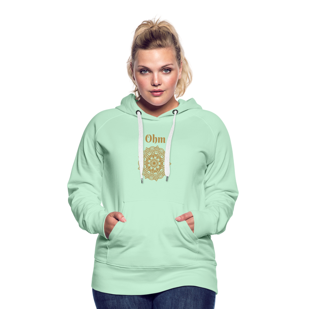 Frauen Premium Hoodie - Ohm - helles Mintgrün