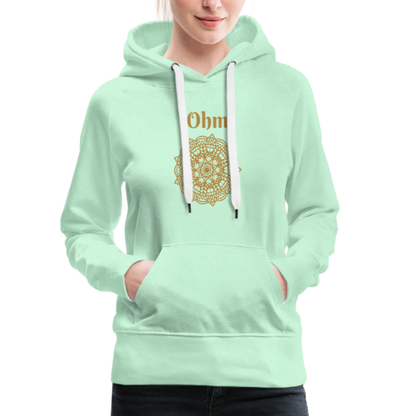 Frauen Premium Hoodie - Ohm - helles Mintgrün