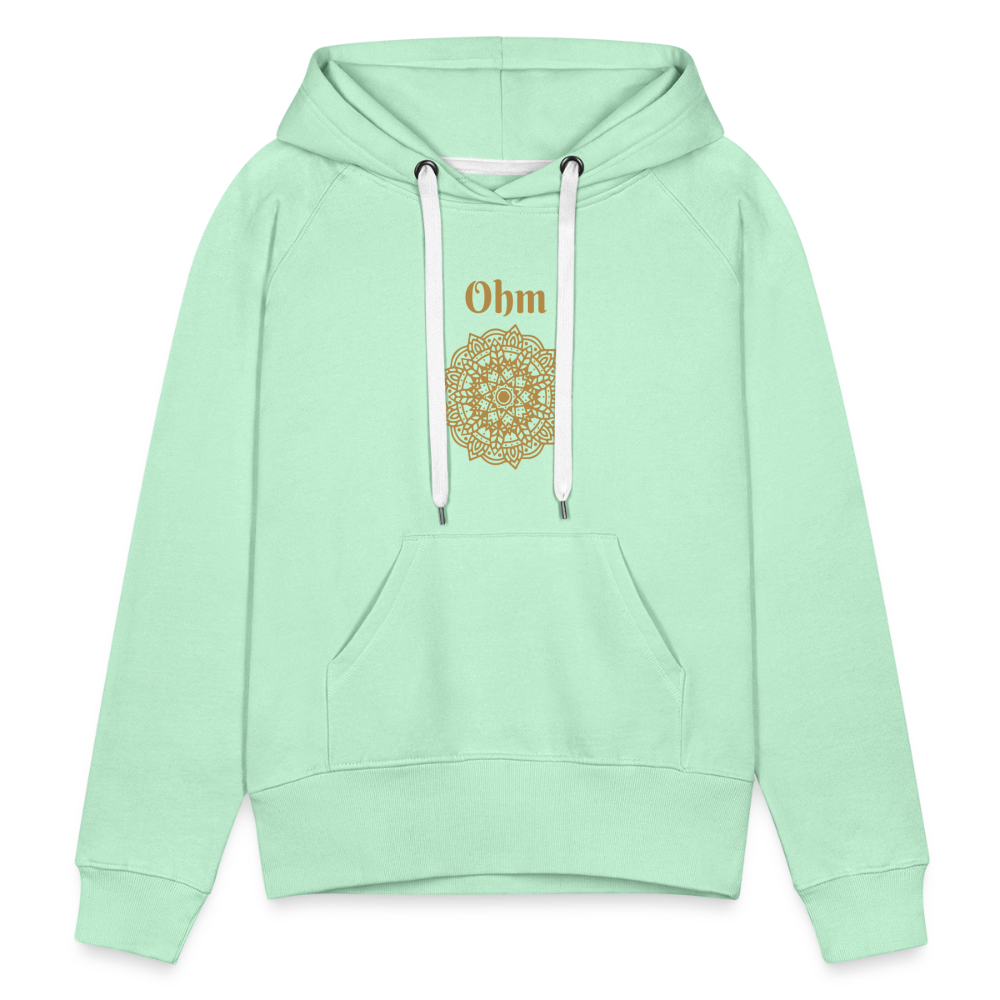 Frauen Premium Hoodie - Ohm - helles Mintgrün