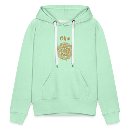 Frauen Premium Hoodie - Ohm - helles Mintgrün