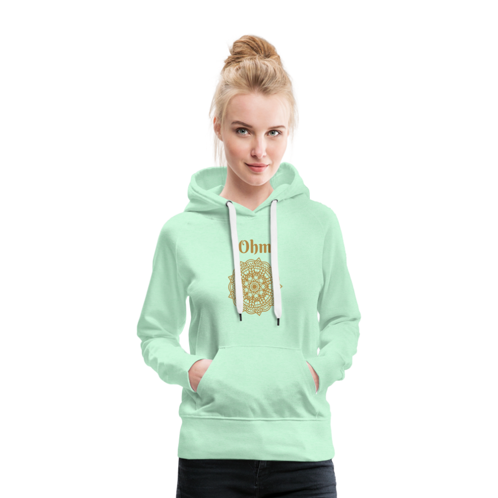 Frauen Premium Hoodie - Ohm - helles Mintgrün