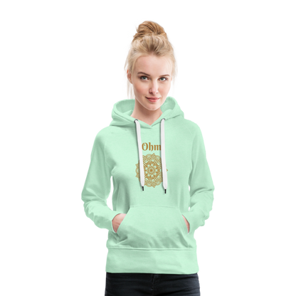 Frauen Premium Hoodie - Ohm - helles Mintgrün