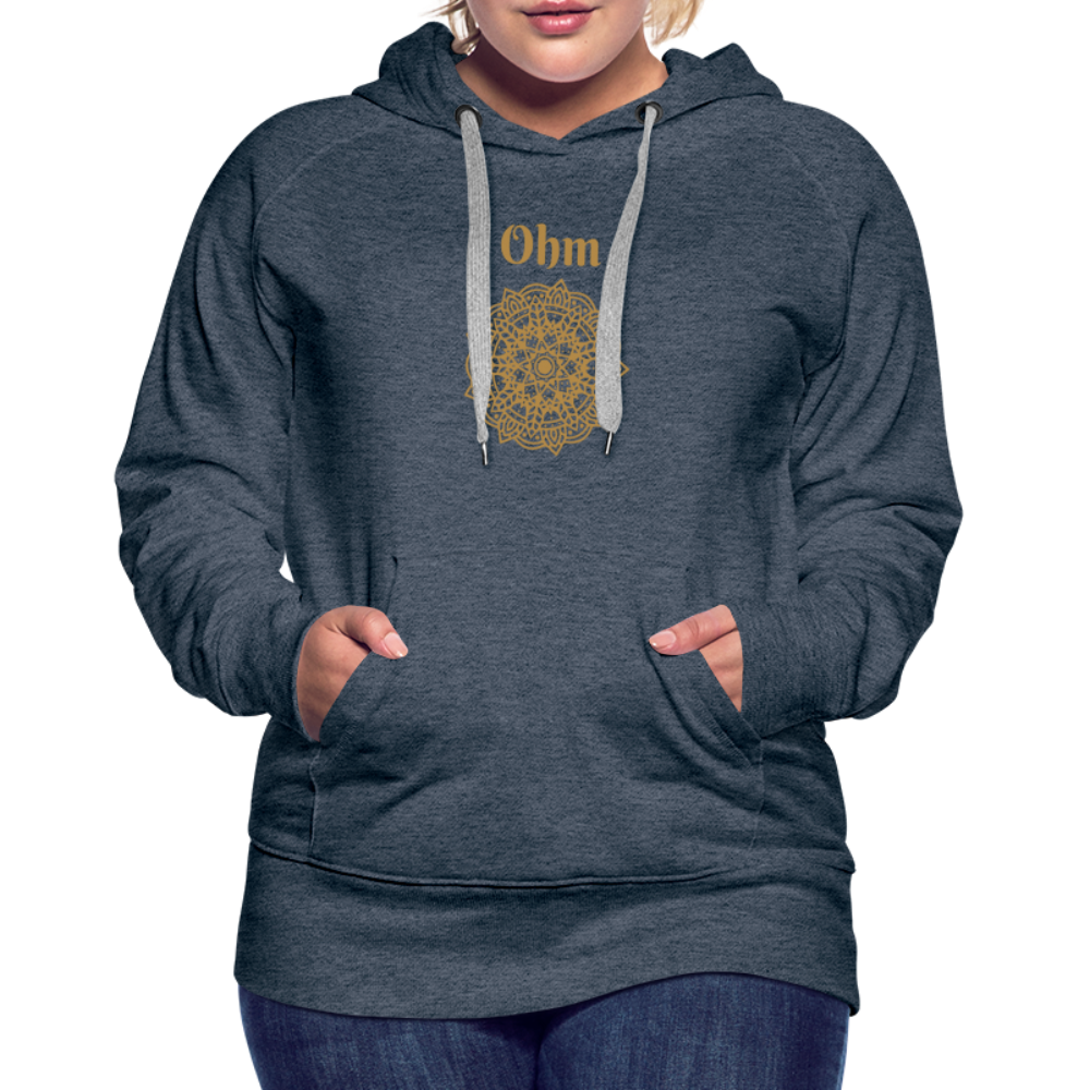 Frauen Premium Hoodie - Ohm - Jeansblau