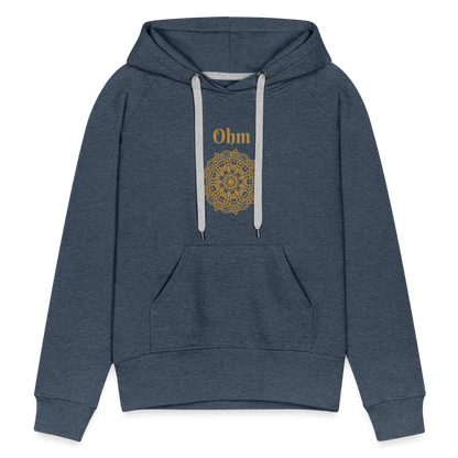 Frauen Premium Hoodie - Ohm - Jeansblau