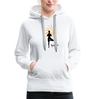 Frauen Premium Hoodie - Keep calm - weiß