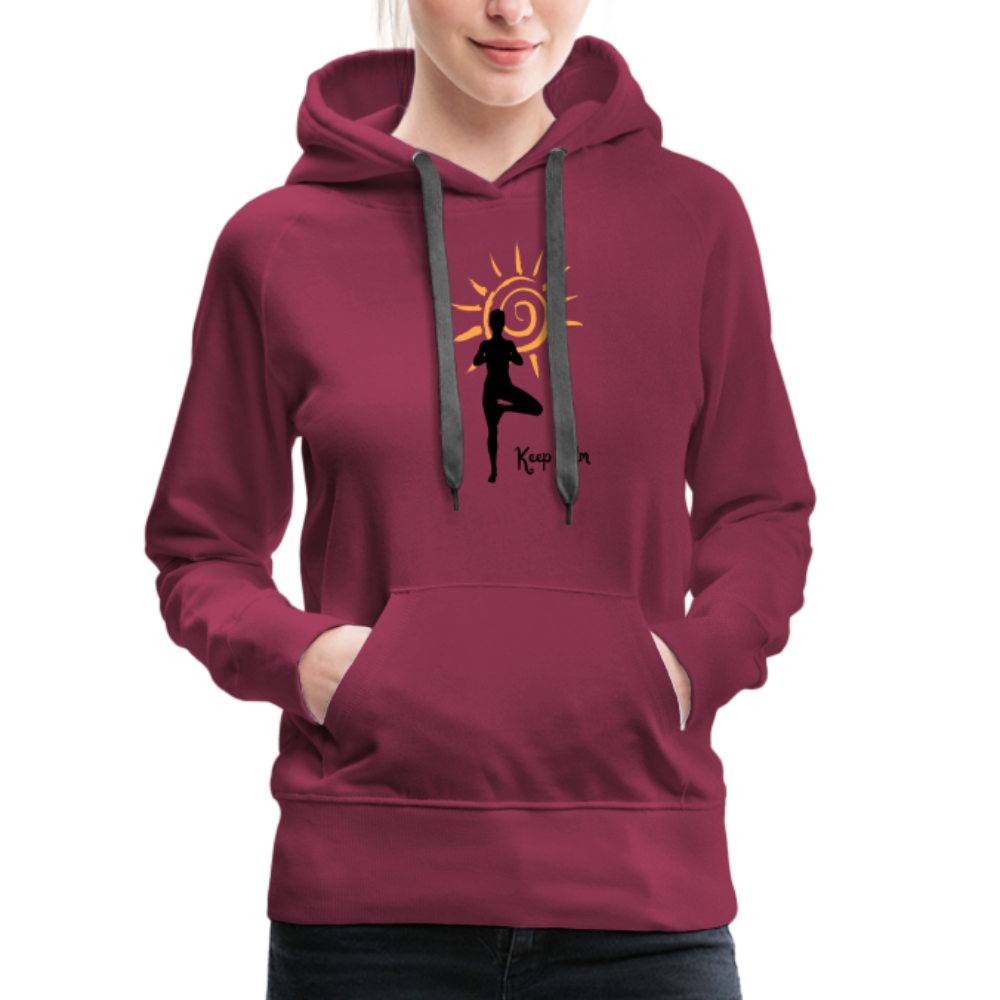 Frauen Premium Hoodie - Keep calm - Bordeaux