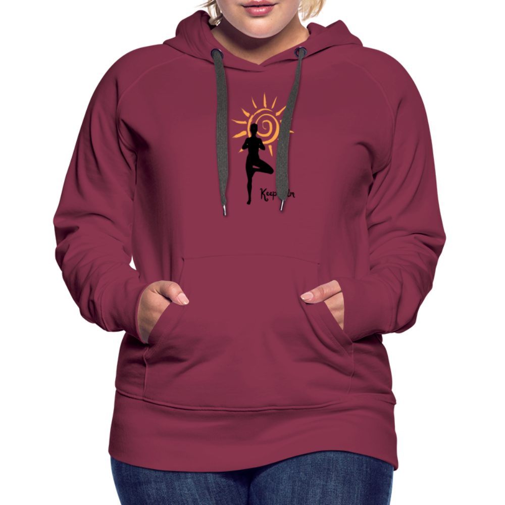 Frauen Premium Hoodie - Keep calm - Bordeaux