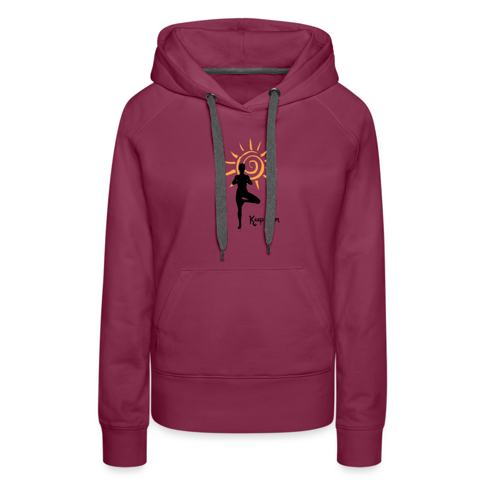 Frauen Premium Hoodie - Keep calm - Bordeaux