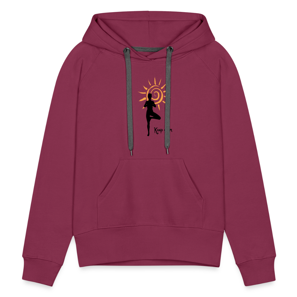 Frauen Premium Hoodie - Keep calm - Bordeaux