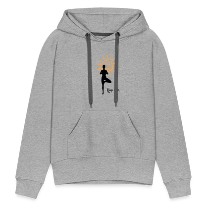 Frauen Premium Hoodie - Keep calm - Grau meliert