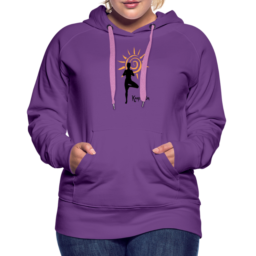 Frauen Premium Hoodie - Keep calm - Purple