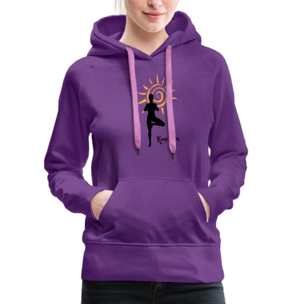 Frauen Premium Hoodie - Keep calm - Purple