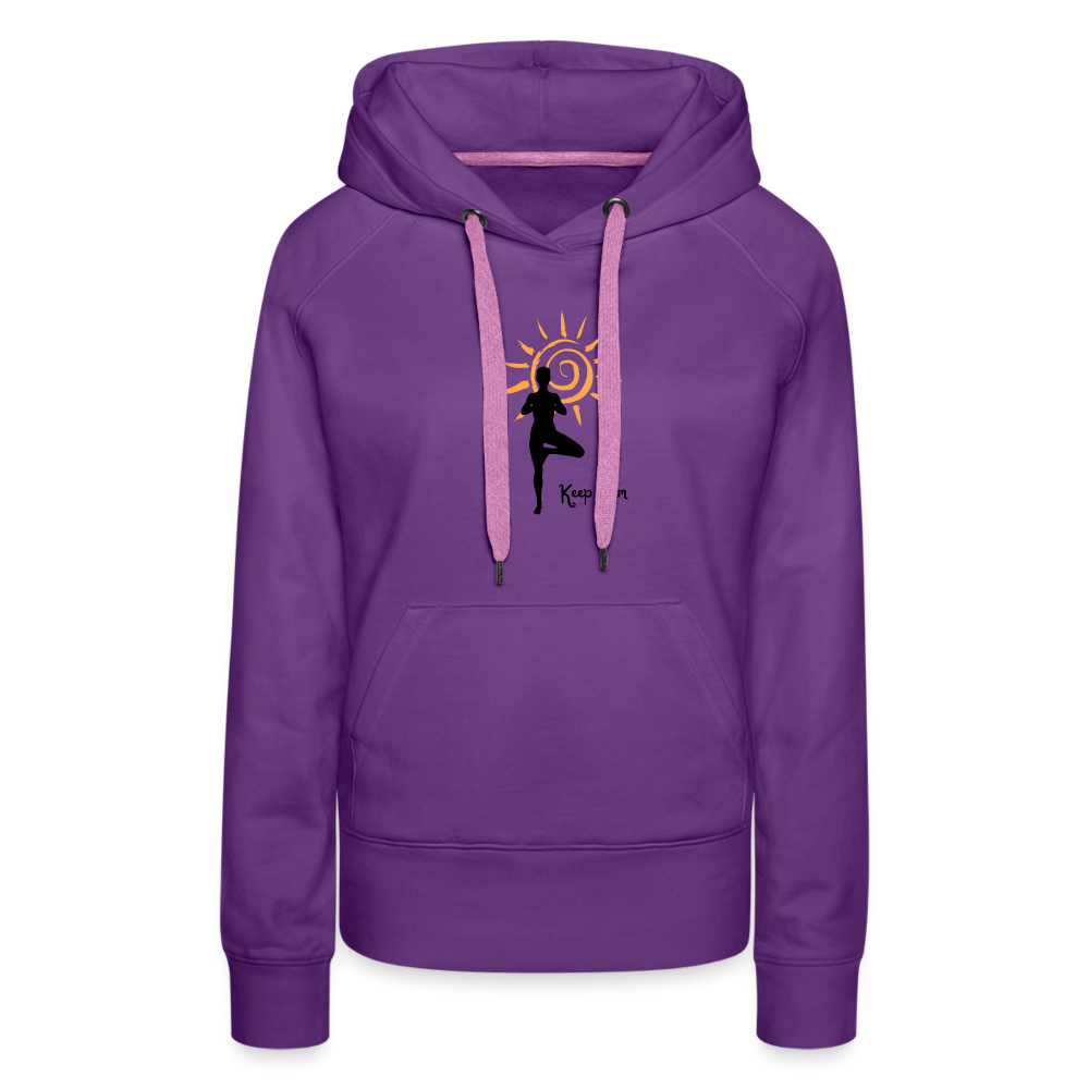 Frauen Premium Hoodie - Keep calm - Purple