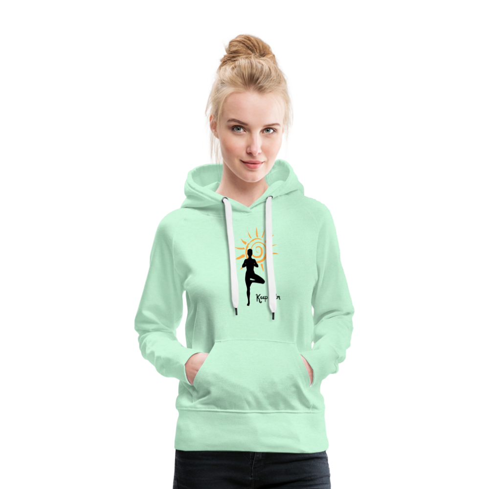 Frauen Premium Hoodie - Keep calm - helles Mintgrün