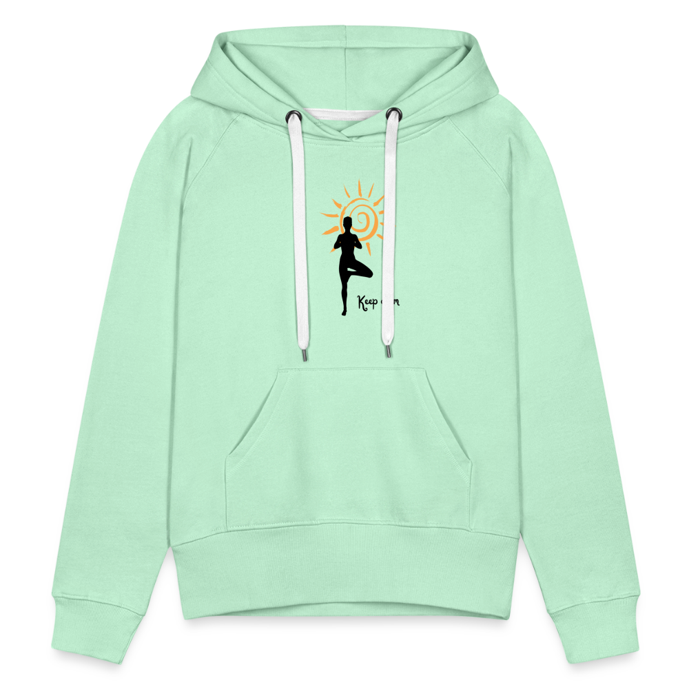 Frauen Premium Hoodie - Keep calm - helles Mintgrün