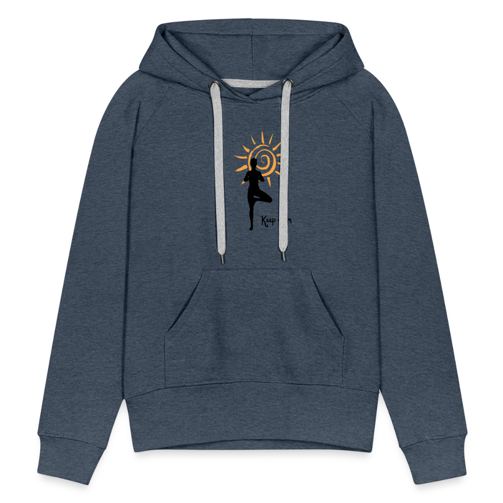 Frauen Premium Hoodie - Keep calm - Jeansblau