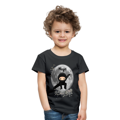 Kinder Premium T-Shirt - Ninja Mond - Schwarz