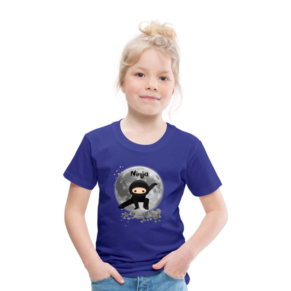 Kinder Premium T-Shirt - Ninja Mond - Königsblau