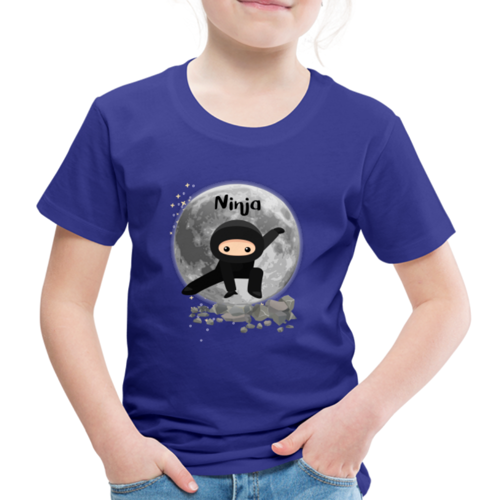 Kinder Premium T-Shirt - Ninja Mond - Königsblau