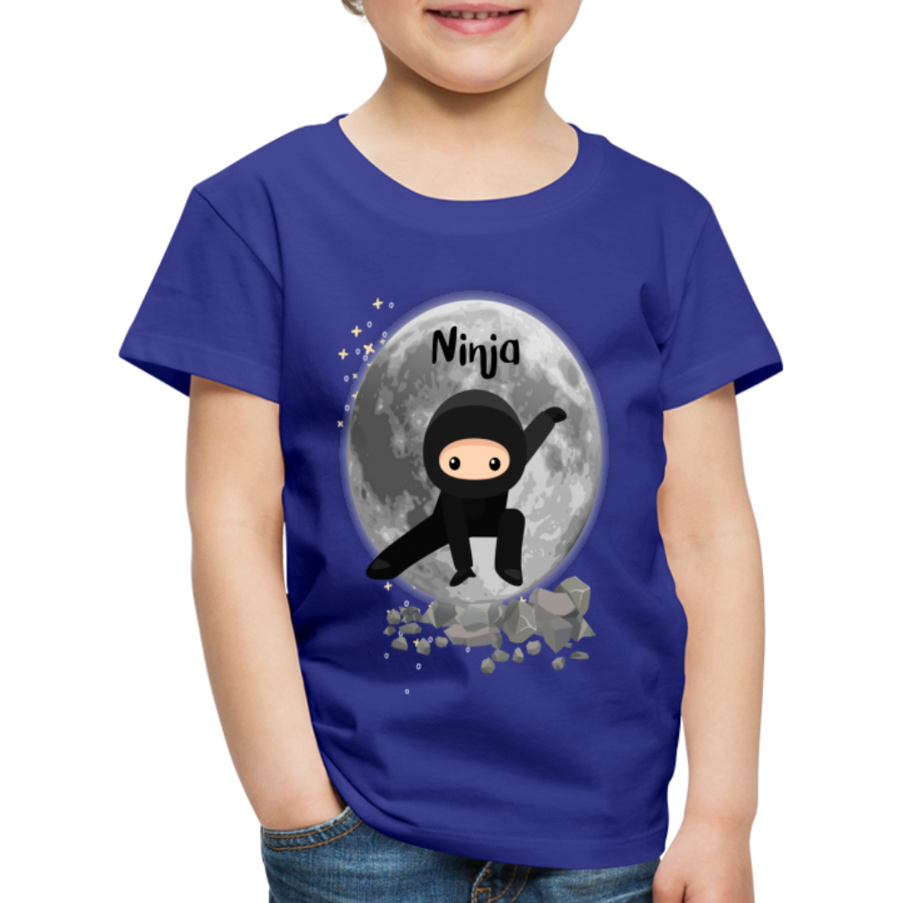 Kinder Premium T-Shirt - Ninja Mond - Königsblau