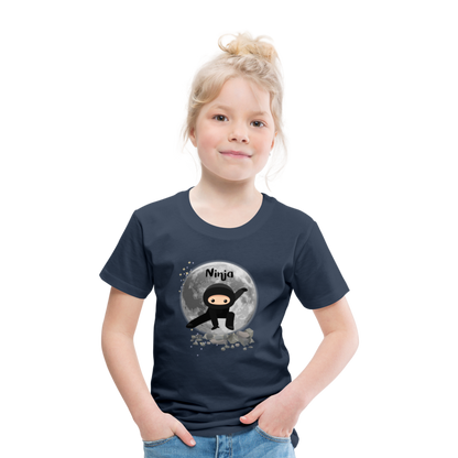 Kinder Premium T-Shirt - Ninja Mond - Navy