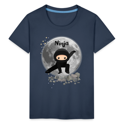 Kinder Premium T-Shirt - Ninja Mond - Navy