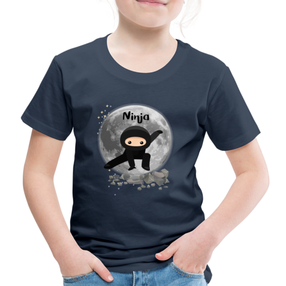 Kinder Premium T-Shirt - Ninja Mond - Navy