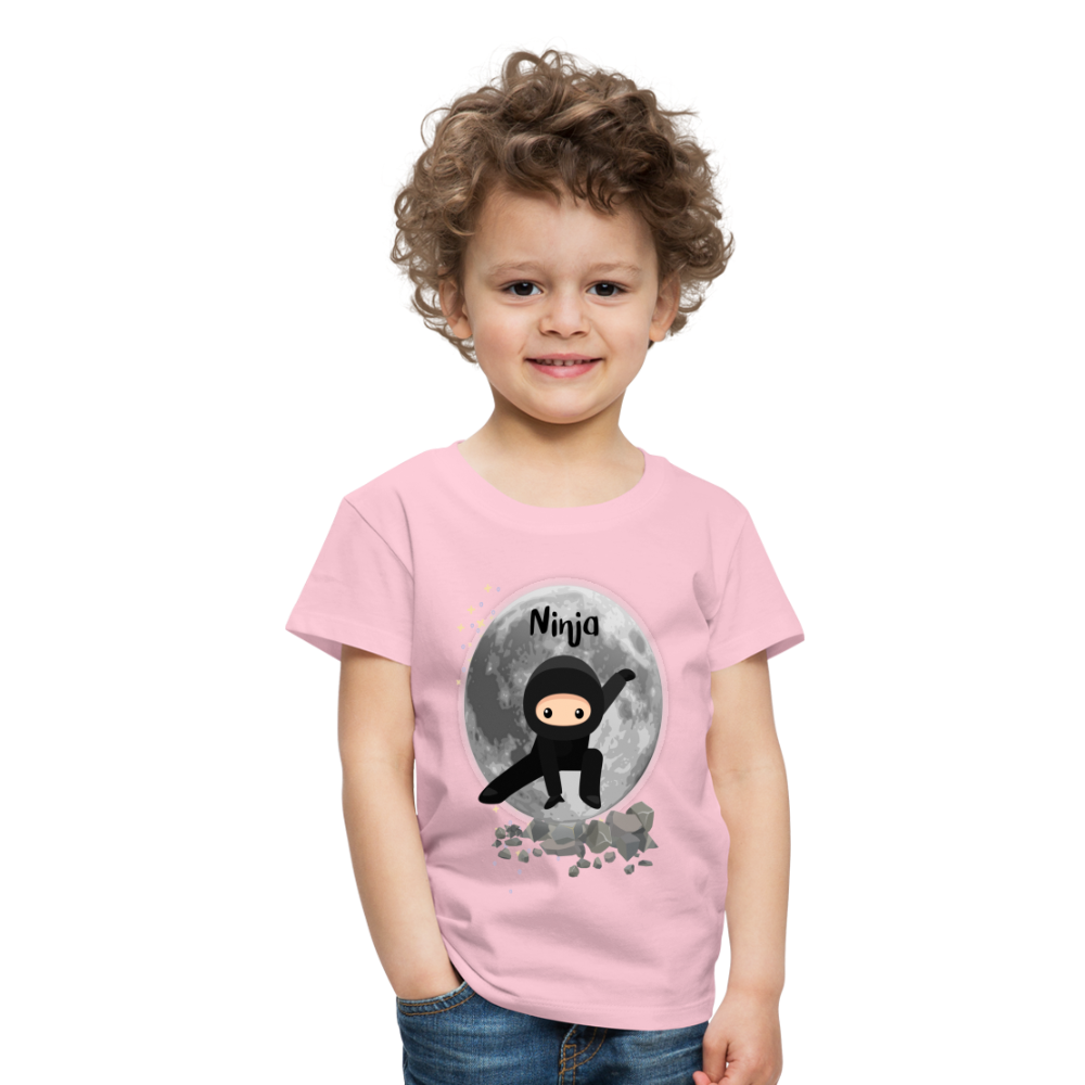 Kinder Premium T-Shirt - Ninja Mond - Hellrosa