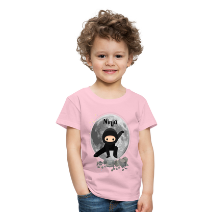 Kinder Premium T-Shirt - Ninja Mond - Hellrosa