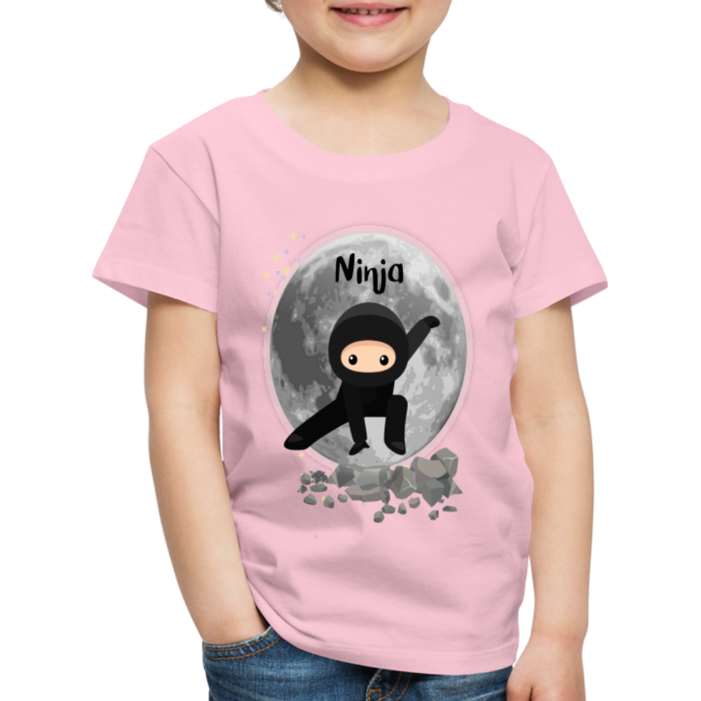 Kinder Premium T-Shirt - Ninja Mond - Hellrosa