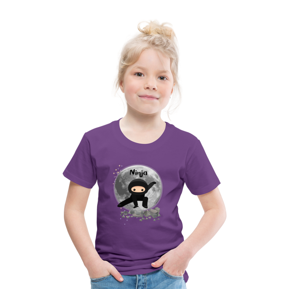 Kinder Premium T-Shirt - Ninja Mond - Lila