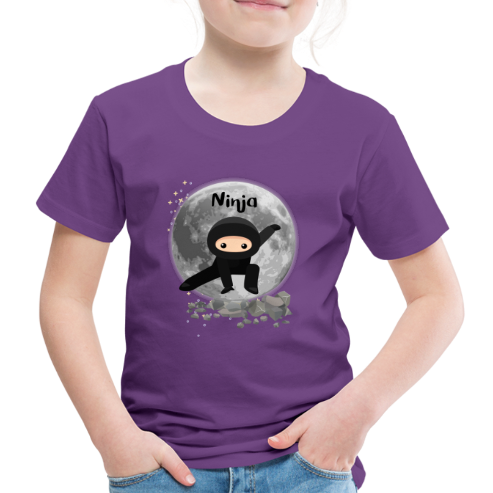 Kinder Premium T-Shirt - Ninja Mond - Lila