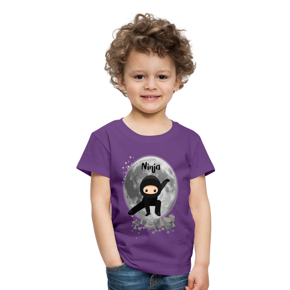 Kinder Premium T-Shirt - Ninja Mond - Lila