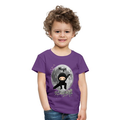 Kinder Premium T-Shirt - Ninja Mond - Lila