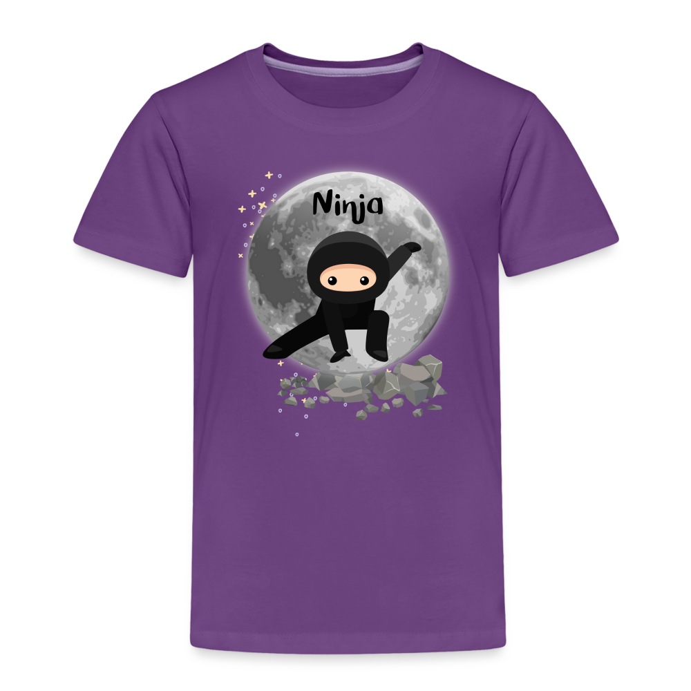 Kinder Premium T-Shirt - Ninja Mond - Lila