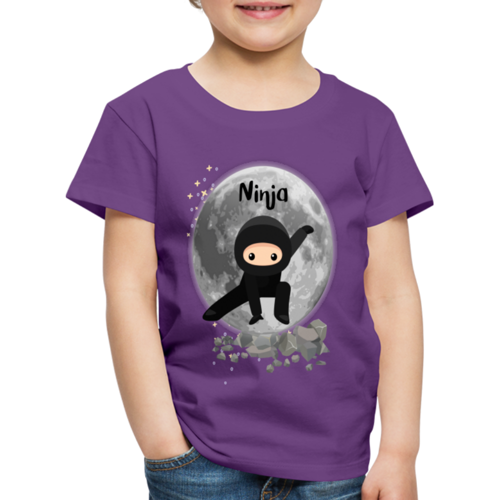 Kinder Premium T-Shirt - Ninja Mond - Lila