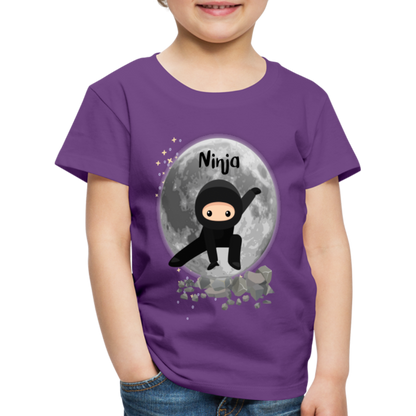 Kinder Premium T-Shirt - Ninja Mond - Lila