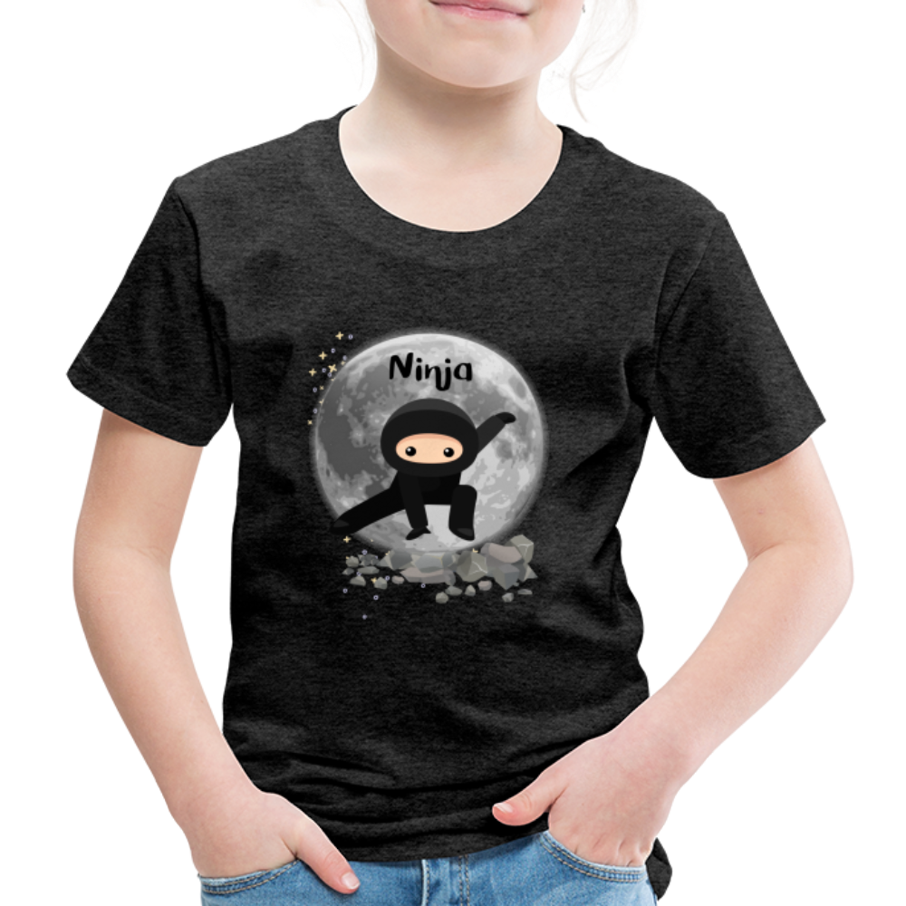 Kinder Premium T-Shirt - Ninja Mond - Anthrazit