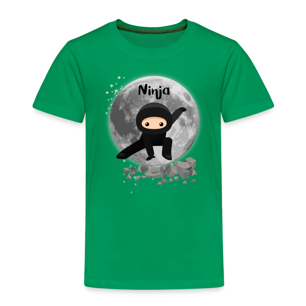 Kinder Premium T-Shirt - Ninja Mond - Kelly Green