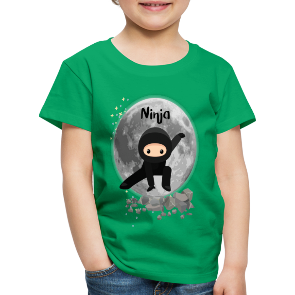 Kinder Premium T-Shirt - Ninja Mond - Kelly Green