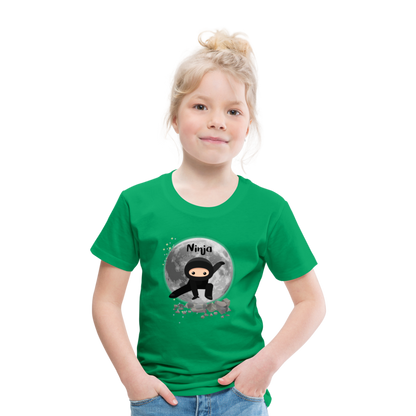 Kinder Premium T-Shirt - Ninja Mond - Kelly Green