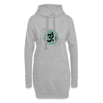 Hoodie-Kleid - Om - Grau meliert