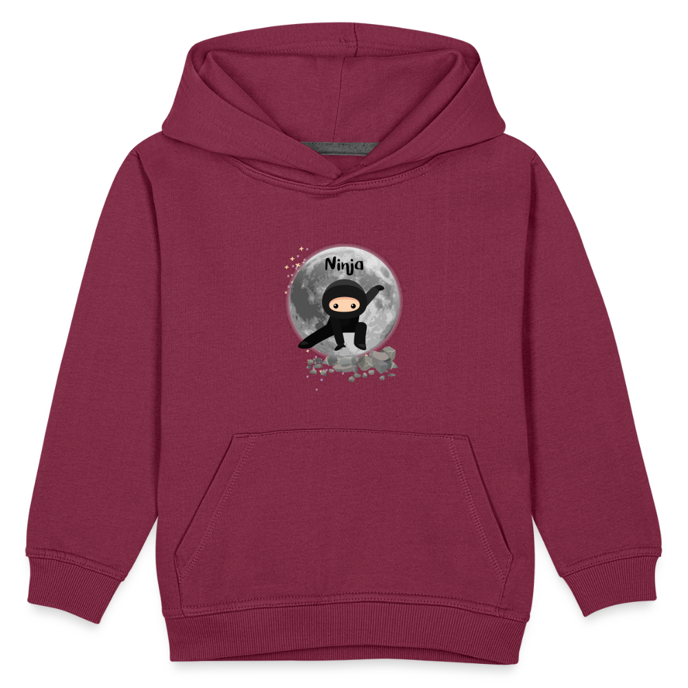 Kinder Premium Hoodie - Ninja Mond - Bordeaux