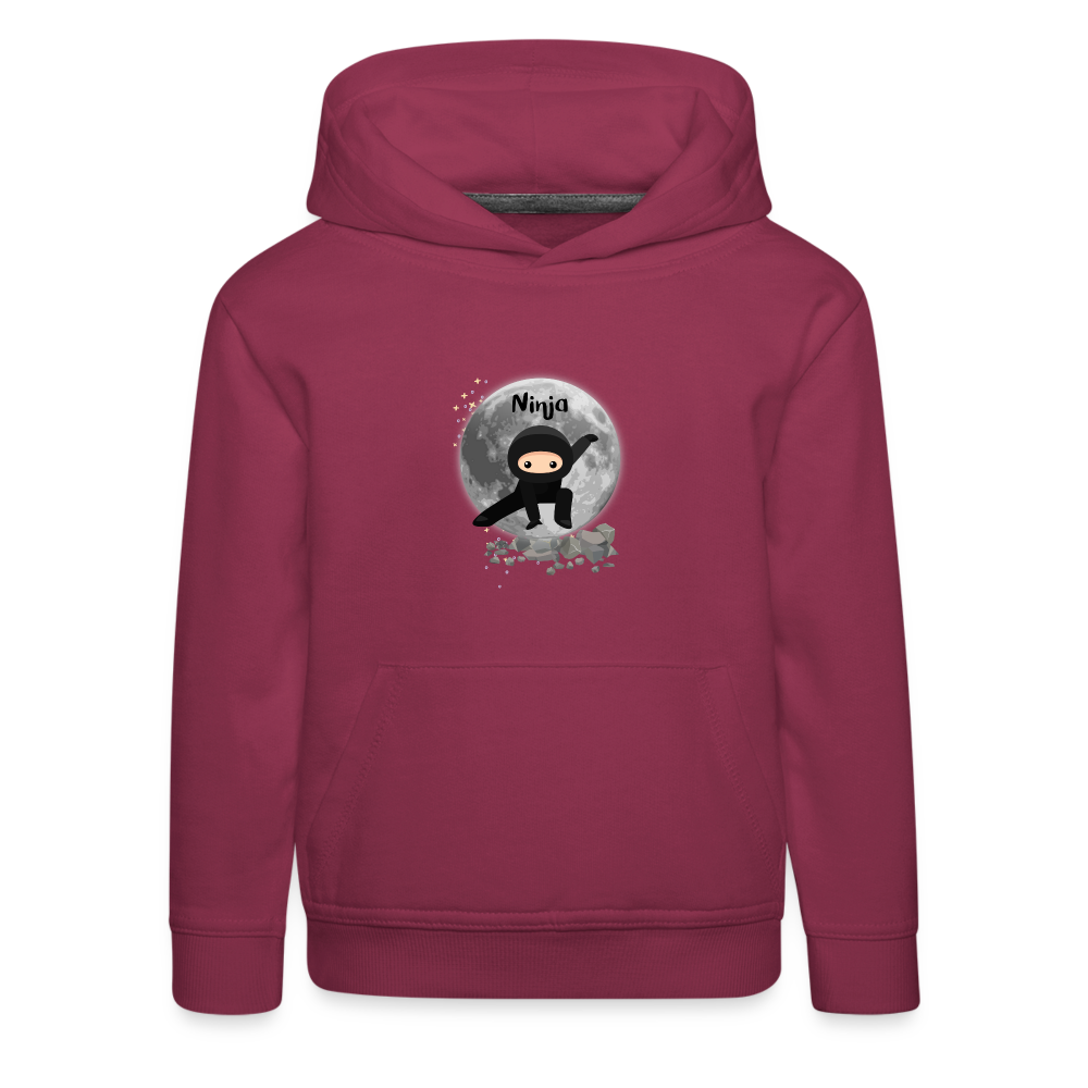 Kinder Premium Hoodie - Ninja Mond - Bordeaux