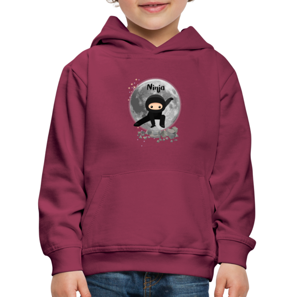 Kinder Premium Hoodie - Ninja Mond - Bordeaux