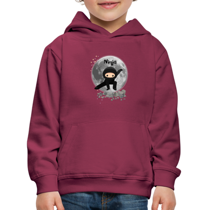 Kinder Premium Hoodie - Ninja Mond - Bordeaux