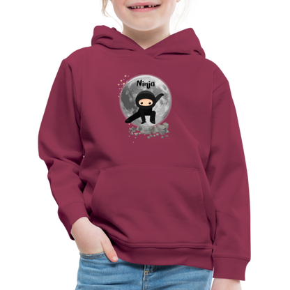 Kinder Premium Hoodie - Ninja Mond - Bordeaux