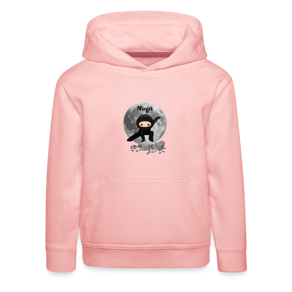 Kinder Premium Hoodie - Ninja Mond - Kristallrosa