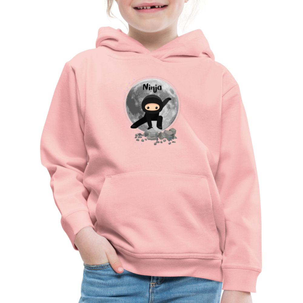 Kinder Premium Hoodie - Ninja Mond - Kristallrosa